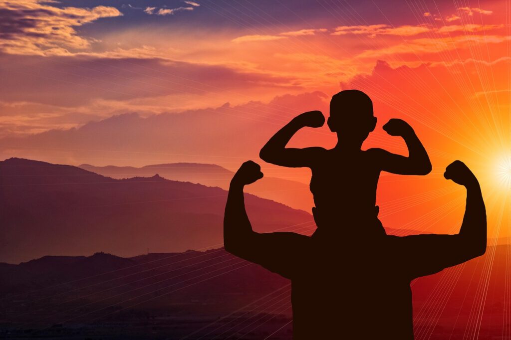 a single parent, mountain, sunset-7822442.jpg